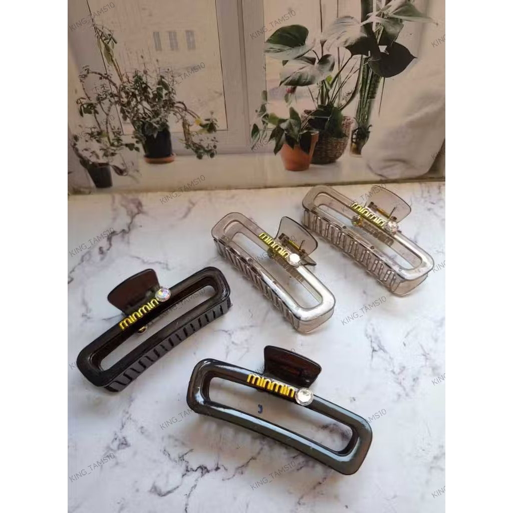 Salon Clip Business Package Min Min Jumbo 13 ซม. นําเข้าโหล 12 ชิ้น ดอกไม้เกาหลี HairClaw แฟชั่น