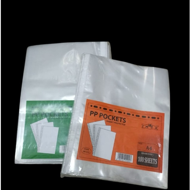 Pp Pocket / Sheet Protector Imco เนื้อหา F4 และ A4 หนา 100 แผ่น