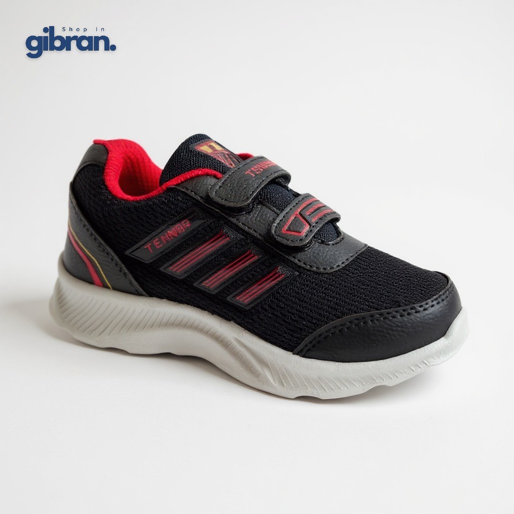 MERAH TENNAR CONEX 1V สีดําสีแดง 31-33 รองเท้าเด็ก Casual Sporty รองเท้าผ้าใบทุกวันรองเท้า