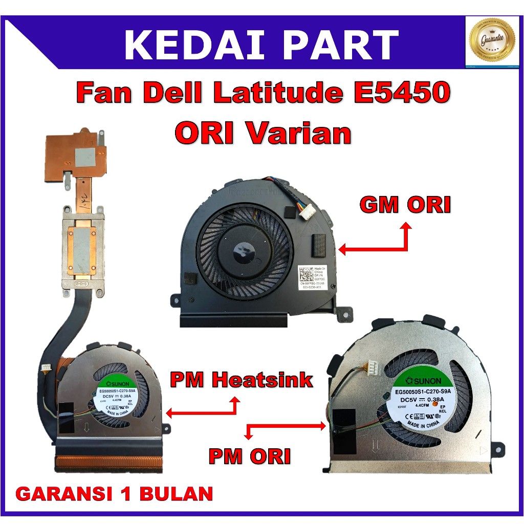 พัดลมพัดลม Dell Latitude E5450 01PR3V 1PR3V 06YYDG 6YYDG 80CFM 01PR3V 1PR3V GM PM ORI