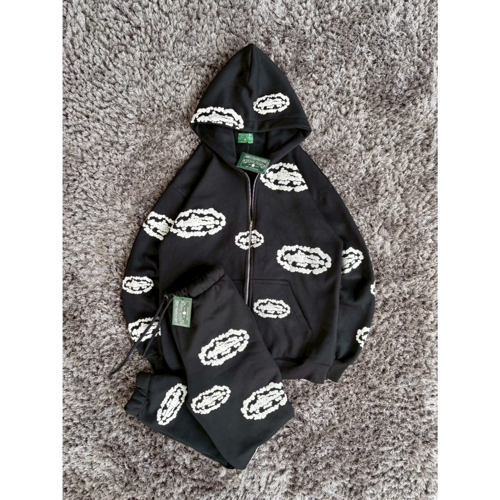 CORTEIZ X D3N1M T34R5 ZIPPER HOODIE แท็กเต็ม