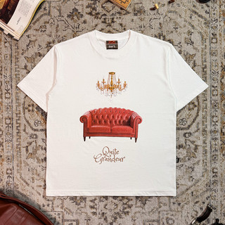 TURF - COUCH White Heavyweight Cotton Combed Graphic Tshirt - Kaos Katun Grafis Putih