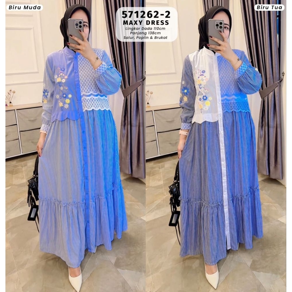 Moana Maxy Dress//ผ้า Midi Dress//Popbra Dress//Elegant & แฟชั่นลาย Midi Dress