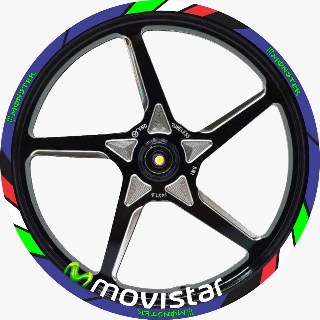 MOVISTAR 17 RING RACING RIM STICKER LIST - MOVISTAR 17 RING RACING RIM STICKER