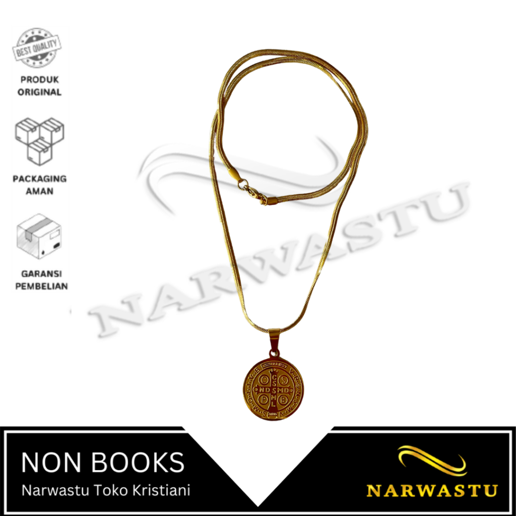 NARWASTU - สร้อยคอพร้อมจี้ Benedict สีทอง 2.5 ซม. - VLT181