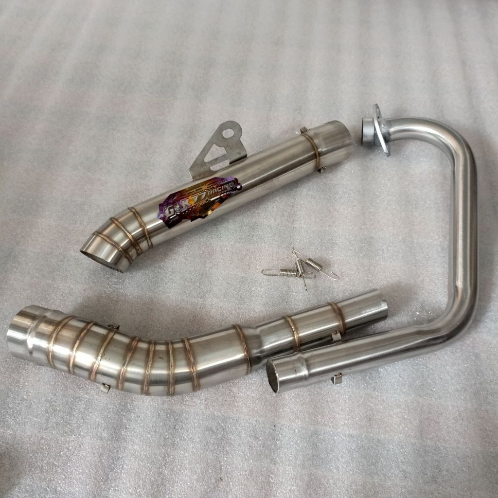 ท่อไอเสียเปิดท่อ Gaok77 สแตนเลส Spec ท่อ 51 มม. สําหรับ Tmx 125 155 Rusi tc 125 155 Bajaj ct 100 125 Sniper135 Sniper150 Raider 150 carb/fi Euro 125 150 Canister ท่อ big elbow AHM Redleo Aun Navama Navama navuna Nak แดง sai4
