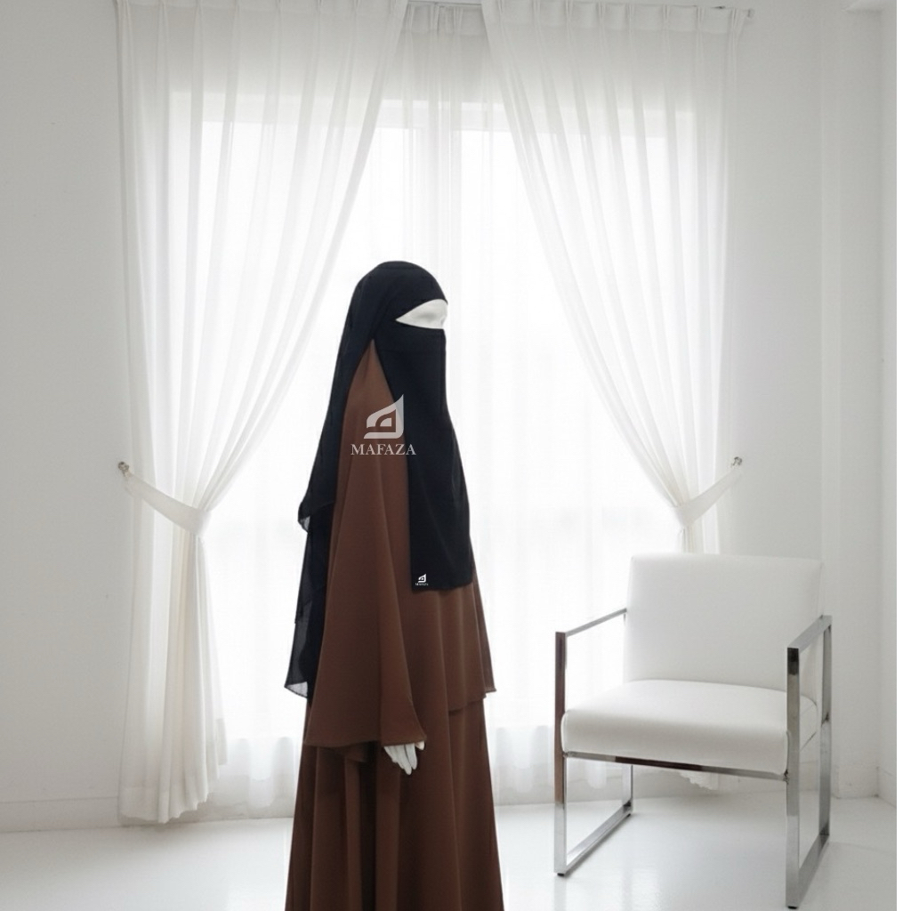 พร้อม NIQOB YEMEN LONG & YEMEN PREMIUM ARABIC CHIFON BANGS JETBLACK PREMIUM