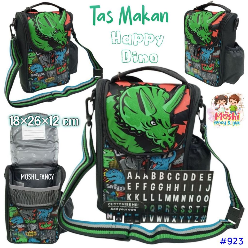 Happy Dino Lunch Bag / Dino Sling Lunch Bag / Happy Dino Lunch Bag for Boys / Lunch Bag Dino