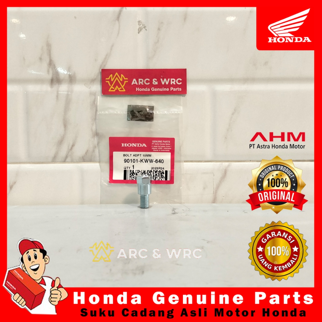 สลักเกลียวกระจกมองหลัง Adt 10MM Honda ADV PCX Vario 150 160 Scoopy Genio // 90101KWW640