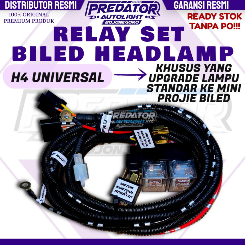 YG RELAY SET MINI PROJECTOR BILED รถ HEADLAMP PNP H4 UNIVERSAL UP TO 300 วัตต์ (พิเศษที่อัปเดตจากแสง