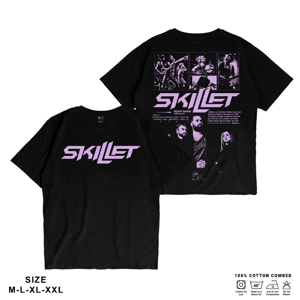 เสื้อยืด Devvogue เสื้อยืดวง Skillet