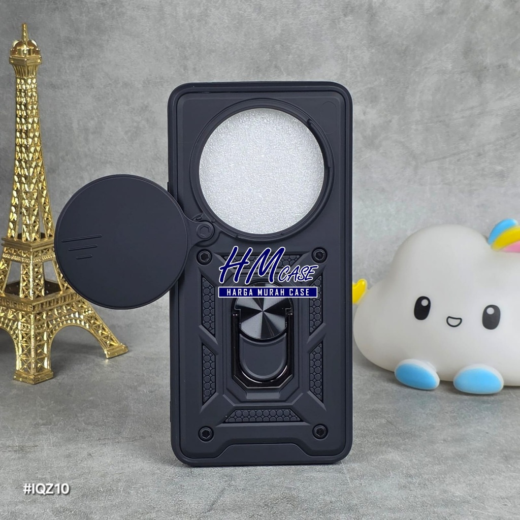 IQoo Z10 5G iQoo Z10 Lite iQoo Neo 10 5G กรณีเกราะสไลด์ Transformer สีดําสไลด์กล้องป้องกัน iQoo Z10 