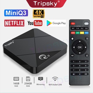 Tripsky MiniQ3 Android Tv Box Android 14.0 OS  Support Mirror 4K HD Smart Tv Box