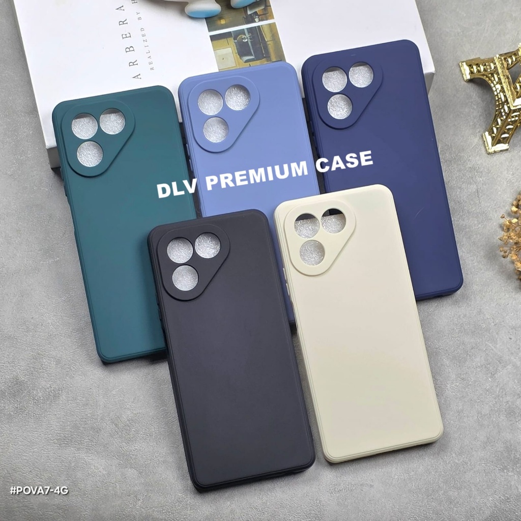 TECNO POVA 7 4G CASE MACAROON SQUARE EDGE SOFT CASE LIQUID EDGE POVA 7 4G