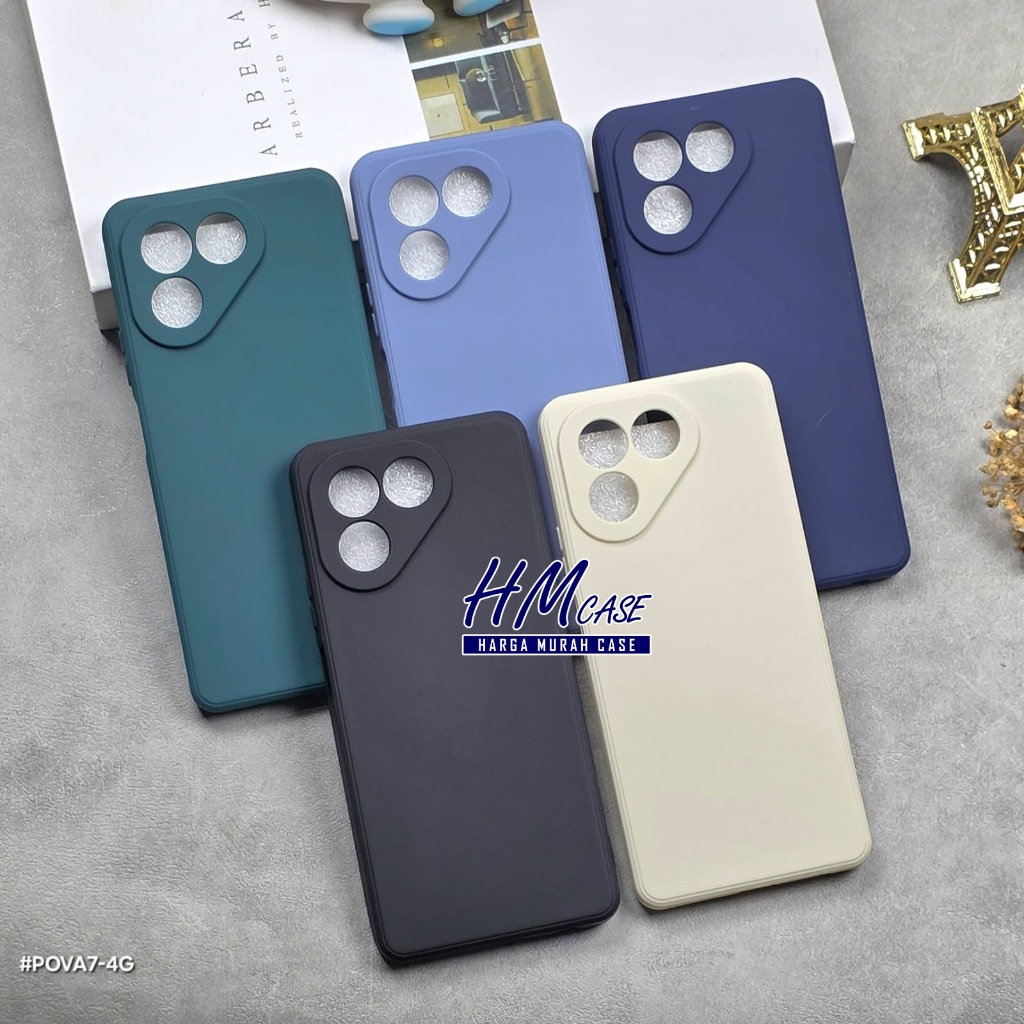 Softcase Tecno Pova 7 4G Macaron Square / Case Square Edge Tecno Pova 7 4G