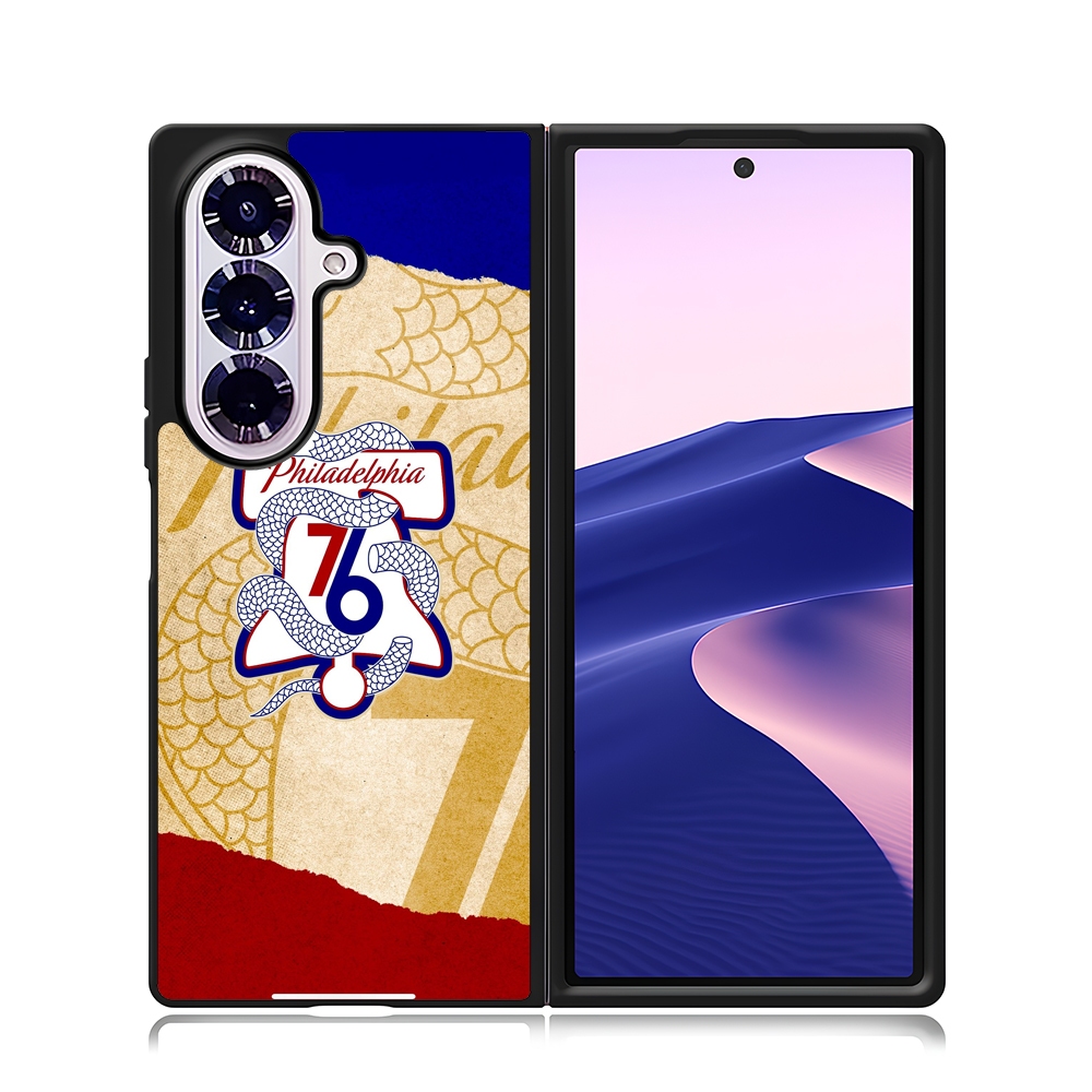 เคส เคส Samsung Z พับ 7 6 5 4 3 Z Flip 7 6 5 4 3 5G โทรศัพท์ Philadelphia 76ers