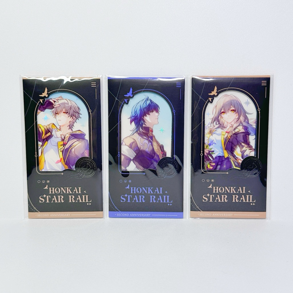 [HSR Official Merch] การ์ดฟิล์มซีรีส์ครบรอบ 2 ปี - ใบมีด, เหล็ก & Caelus