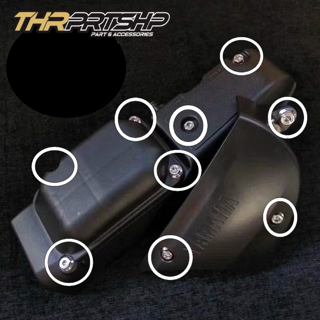 สลักเกลียวฝาครอบพลาสติก CVT สําหรับ Mio Sporty, Stainless Steel Heng 9 ชิ้น