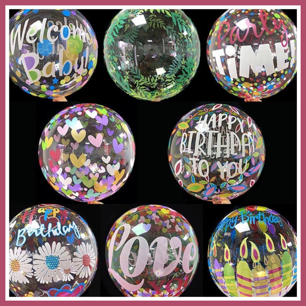 PVC BOBO BALLOONS 10 INCH 18 INCH 24 INCH CLEAR LOVE BALLOONS DECORTATION BALLOONS HEART BALLOONS