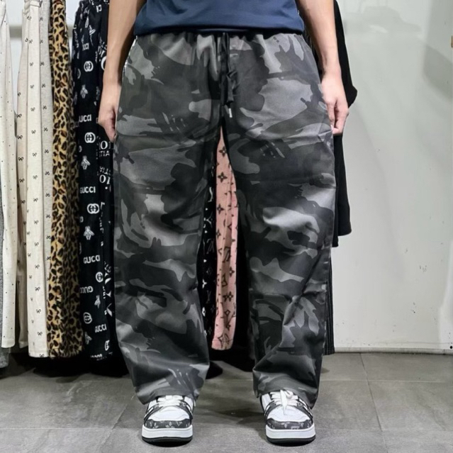 - LATEST LONG CAMO PANTS - UNISEX CAMO PANTS - MODERN BAGGY CAMO PANTS