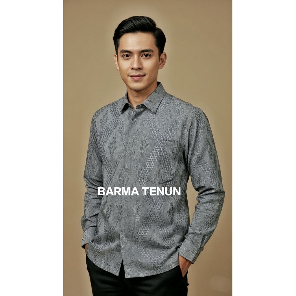 KEMEJA SONGKET WOVEN SHIRT WITH PREMIUM FUR VARIATIONS || "AYDIN" MODERN ETHNIC COUPLE ENGAGEMENT SH