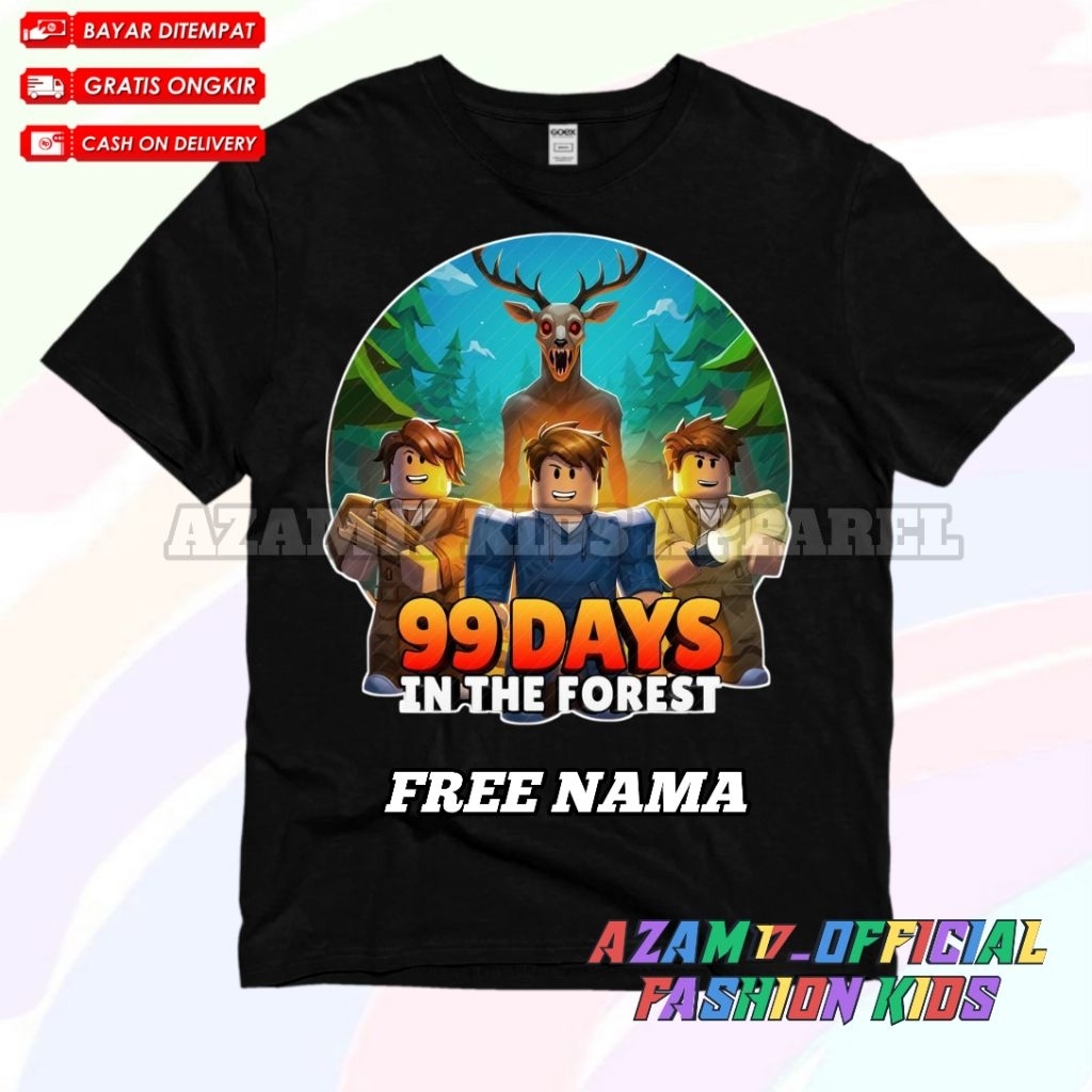 CHILDRENS T-SHIRT CHILDRENS CLOTHES 99 DAYS IN THE FOREST THE DEER FREE NAME / CHILDRENS TSHIRT GAME