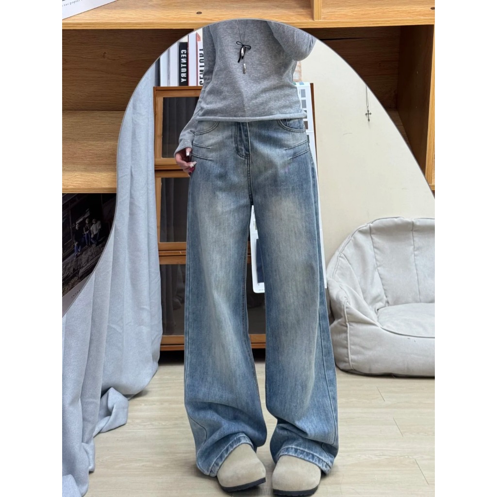 YOYO - Highwaist Premium Korean Baggy Straight Jeans for Women