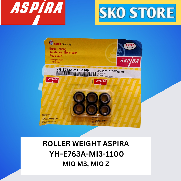 ROLLER WEIGHT SET YH-E763A-MI3-1100 Aspira ROLLER MIO M3, MIO Z) เดิม