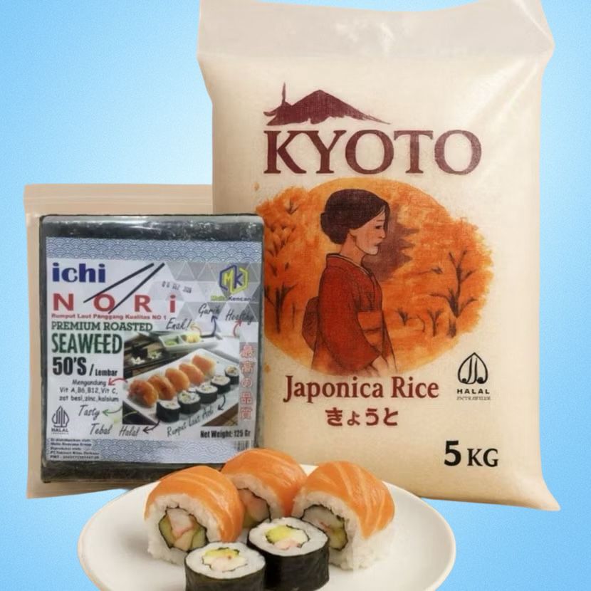 ICHINORI NORI BUNDLING PACKAGE 50 S + ข้าวเกียวโต 5 KG / ข้าวญี่ปุ่น LIKE KOSHIHIKARI, KOKUHO, HOKUH