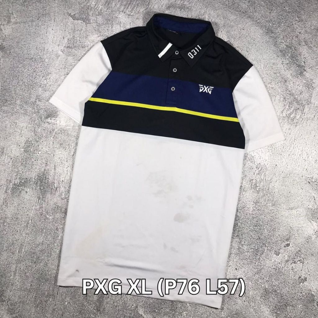 PXG PARSONS XTREME GOLF Color Block Golf Shirt Collar Poloshirt Tennis Jersey Padel Dryfit - สําหรับ