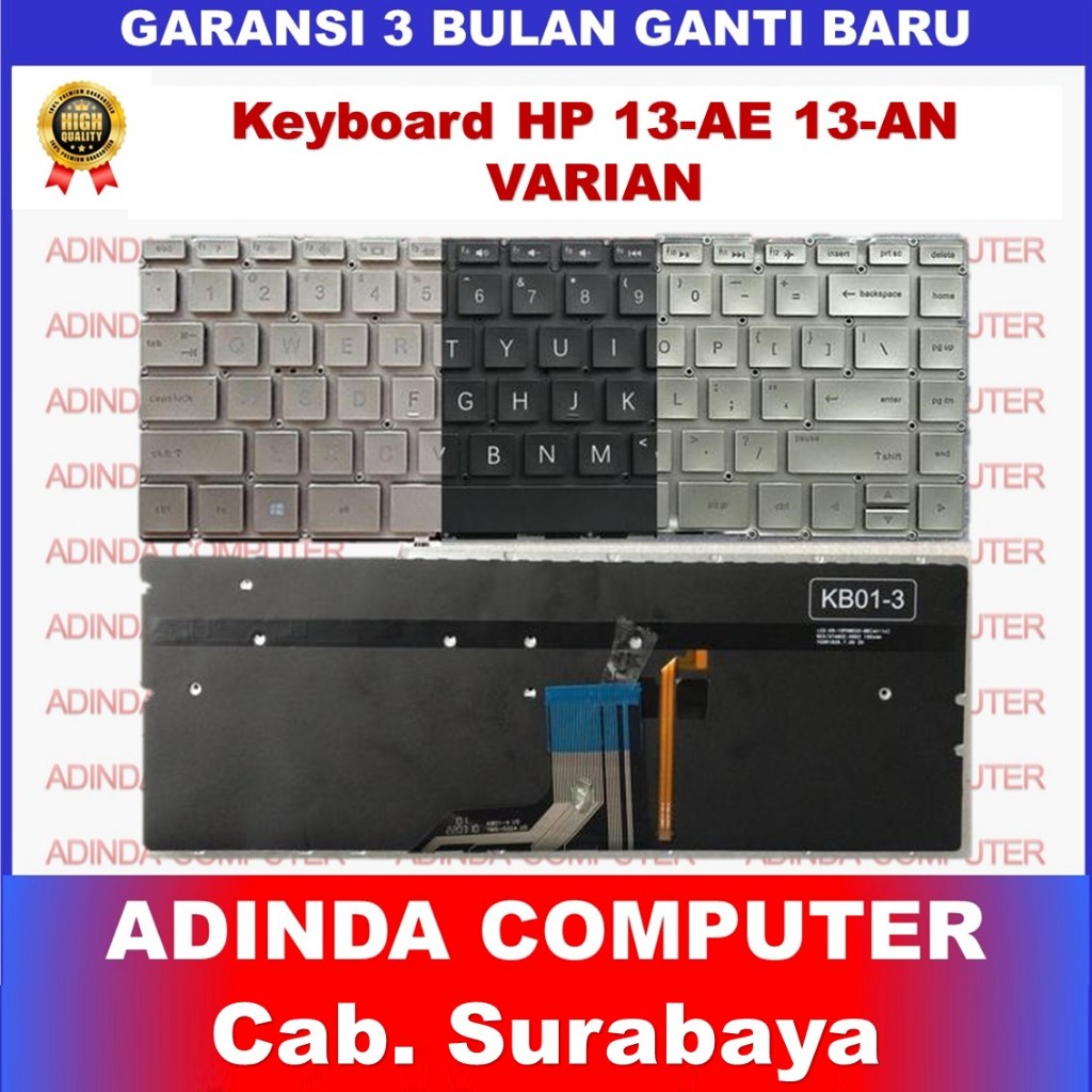 คีย์บอร์ด Hp Spectre 13-AE 13-AH 13-AN 13-AP 13-AQ X360 13-BF 13-W TPN-W133 Silver Backlight