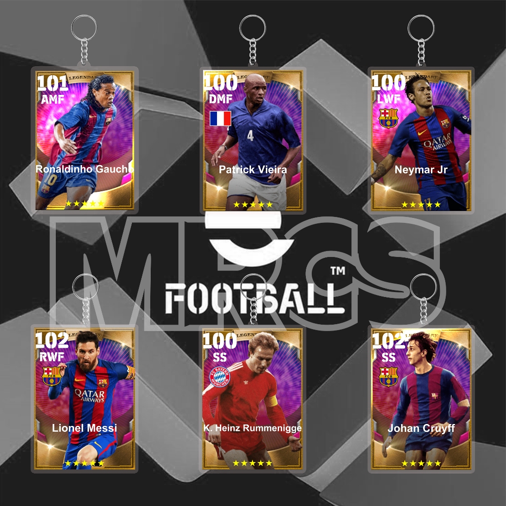 GANTUNGAN พวงกุญแจอะคริลิค eFootball Iconic Edition Card/Ganci Collection eFootball Iconic Player Ca