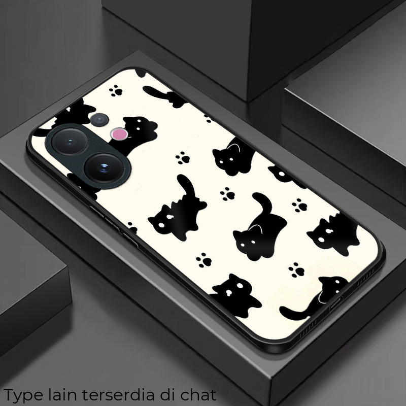 เคสแบบนิ่มกระจก Vivo V60 รุ่นล่าสุดพร้อมปกป้องกล้อง {SK416}