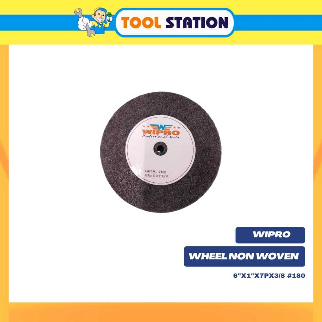 WIPRO WHEEL NON WOVEN 6"X1" X7PX3/8 180