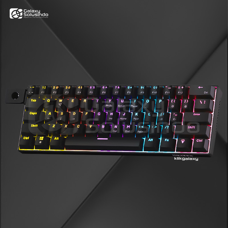 Ajazz x Nacodex NK61 Black RGB Mechanical Gaming Keyboard - Red Switch - GS