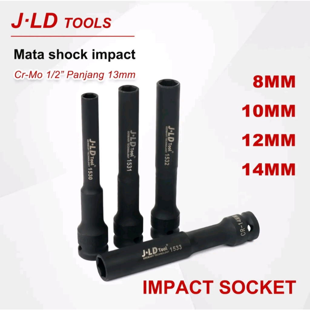 MATA JLD Cr-Mo 1/2" ซ็อกเก็ต 13 ซม. ประแจช็อต || Cr-Mo 1/2" ซ็อกเก็ต 13 ซม. ประแจช็อต