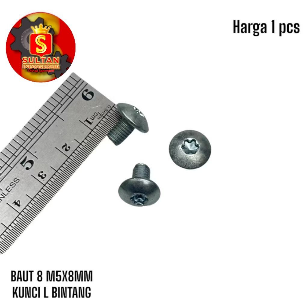 8 M5x8 BOLT ORIGINAL STAR L KEY 0.8ซม