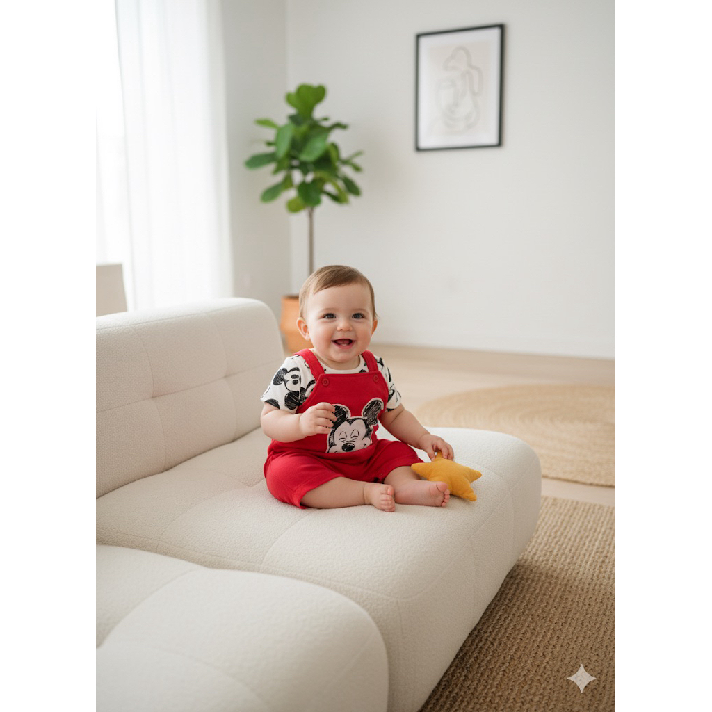 MERAH {READY} OL MICKEY DINN*Y RED