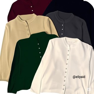 YURI KNITWEAR BASIC Cardigan Rajut Premium Kancing Jamur Variasi - 2 Ukuran