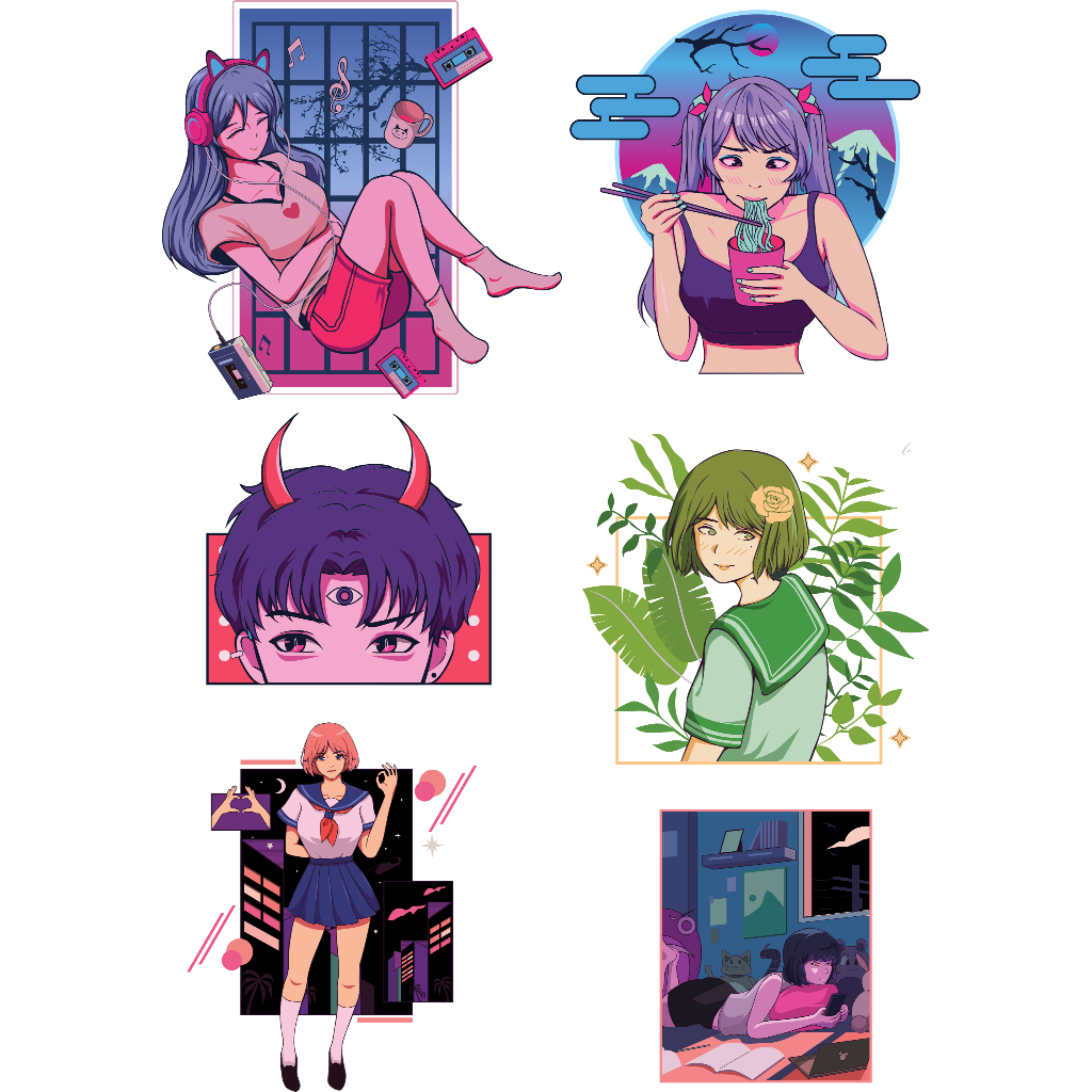 IRON-ON SCREEN PRINTING STICKER DTF PRINTING ANIME