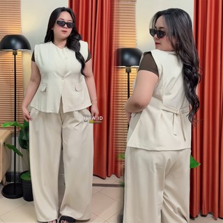 ELENA Vest by ILYA Rompi Wanita Casual Korean Style Semi Wool Stretch Jumbo LD 90-120