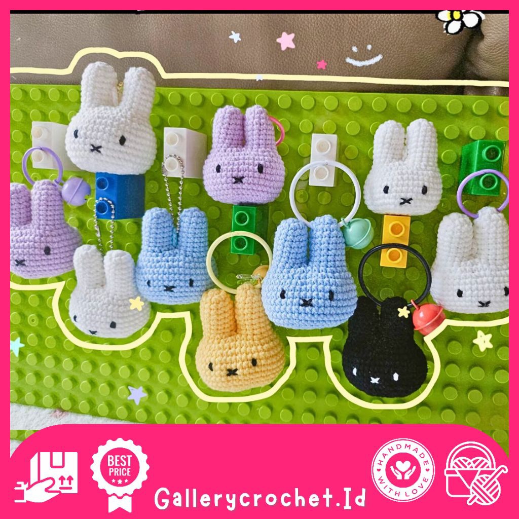 พวงกุญแจถัก GANTUNGAN Miffy | พวงกุญแจ Amigurumi miffy