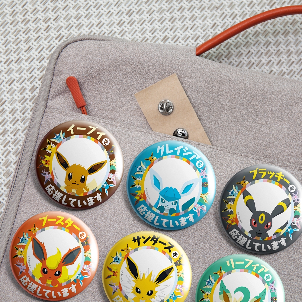 Pokemon Evolution Eevee Aesthetic Pin/Brooch ขนาด 44 มม./อุปกรณ์เสริมพินกลม