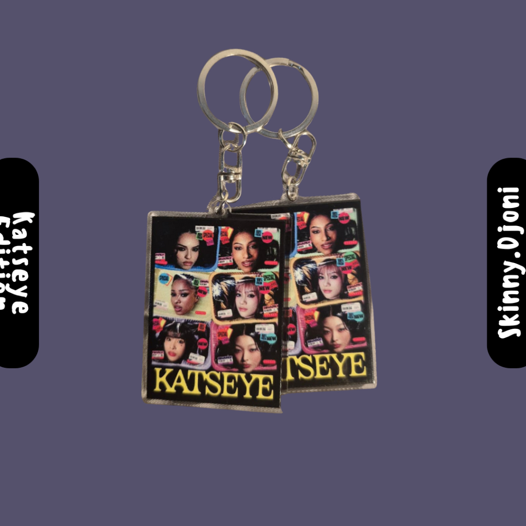 GANTUNGAN KATSEYE พวงกุญแจอะคริลิค 2 ด้าน - พวงกุญแจ KATSEYE - 6 ซม. - พิมพ์นูน - KATSEYE