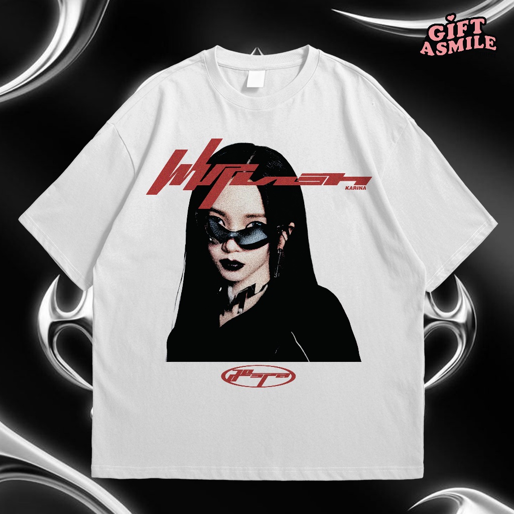 Aespa Custom KPOP Oversize T-Shirt - Whiplash - KARINA