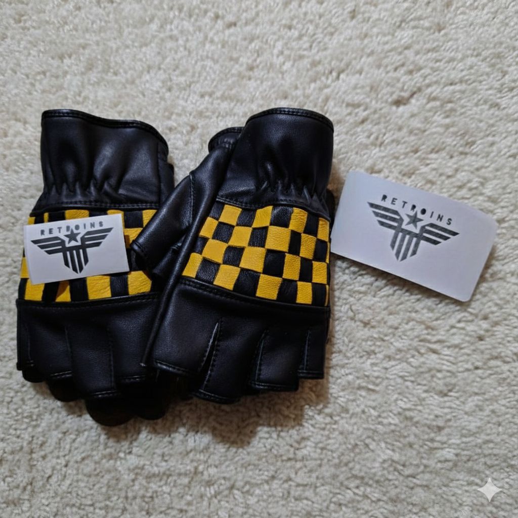 ถุงมือหนังของแท้รุ่น CLASSIC CHESS/RETRO