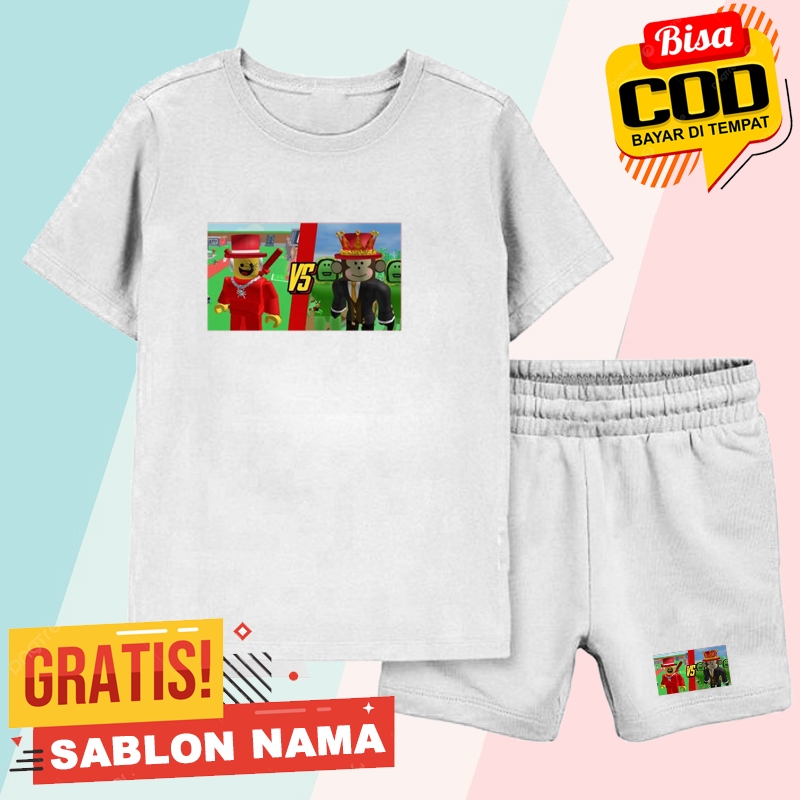 Chibi Sammy VS Jadel ชุดเสื้อยืดเด็ก Unisex One Set Kids T-Shirt Shorts Set