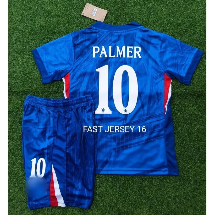 CHELSI Kids Blue Home Football Jersey 2025 2026 Grade Ori + UCL Nameset