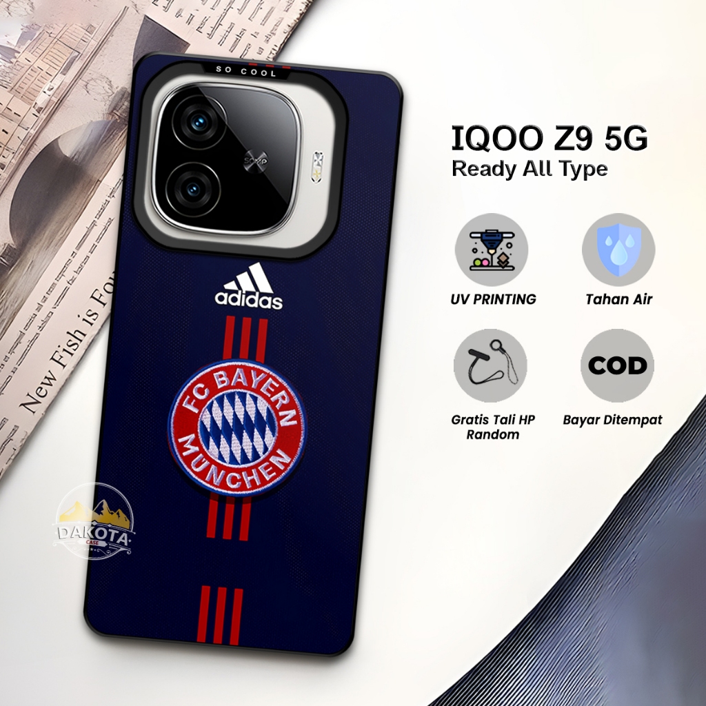 IQOO Z9 5G Premium Matte Softcase Hybrid Case | IQOO Z9X 5G Case Bayern Munich Motif | IQOO Z10 5G เ