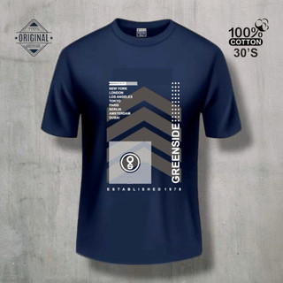 Greenside - Kaos T-shirt Distro Kekinian Greenside Apparel Baju Terbaru Clasic 30s Tebal Pria Wanita